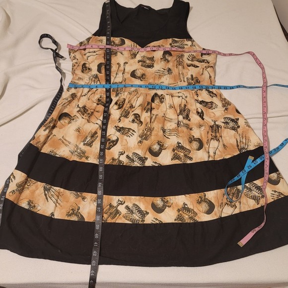 Folter ModCloth Dress Skeleton Anatomy Goth Retro Plus - Picture 6 of 9